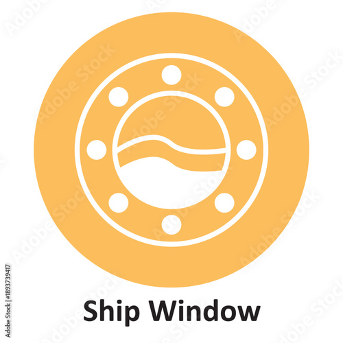 Wallpaper Mural Ship Window Vector icon which can easily modify or edit Torontodigital.ca
