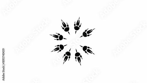 Photos Group of Bees in Circular Formation.
