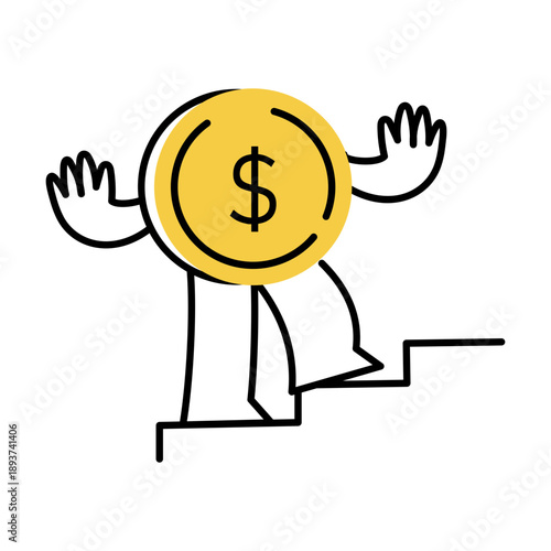 A hand drawn style illustration showing a clock
