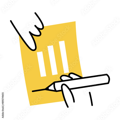 A hand drawn style illustration showing a clock
