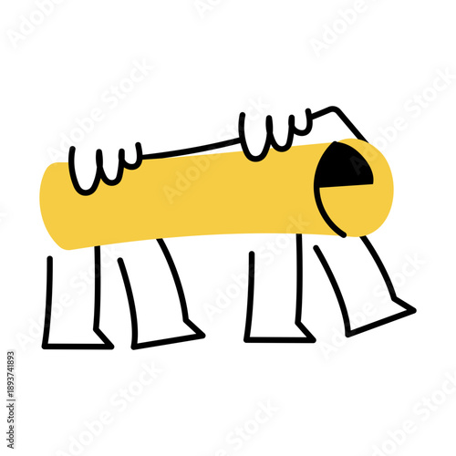 A hand drawn style illustration showing a clock
