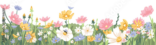 Spring Wildflowers Border