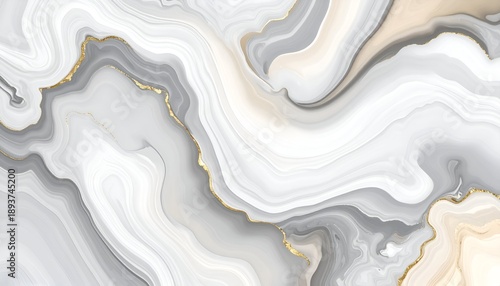 Swirling marble background of silver, grey, beige, and gold, resembling natural stone