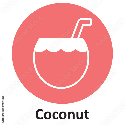 Wallpaper Mural Coconut Vector icon which can easily modify or edit Torontodigital.ca