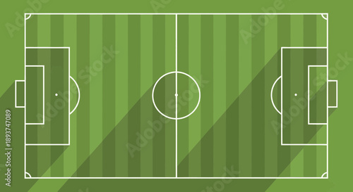 Green Football Field Top View Diagram.