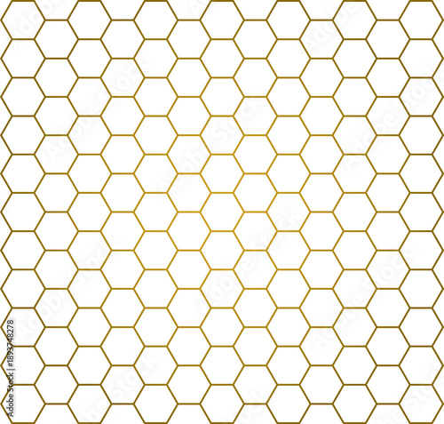 Structure Motif en nid d’abeilles hexagonal - fond géométrique alvéoles minimaliste doré Or - vecteur