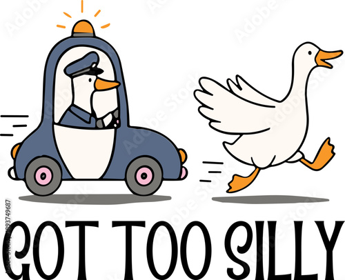 Got Too Silly Goose SVG,  Silly Goose On The Loose Svg, Trendy Goose Svg 