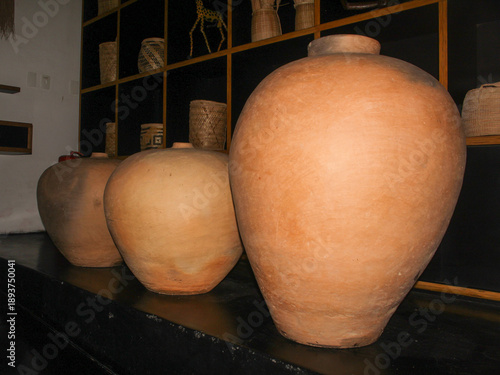 Terracotta or baked clay pots from the indigenous peoples of the Brazilian Amazon, in São Luís, MA, Brazil.