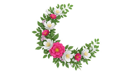 Floral Crescent Arrangement