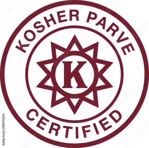 Tableau sur toile Kosher Parve Certified Seal Badge Vector for Food Packaging and Product Labeling