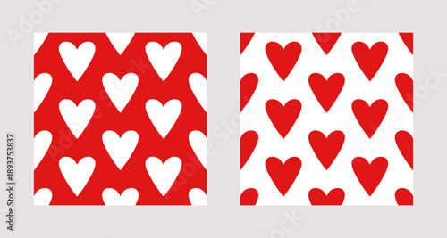 Valentine's Day seamless pattern. Hearts background. Vector seamless pattern.