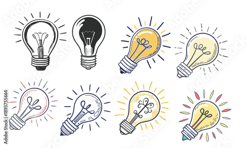 Light bulb icon symbolizing ideas creativity innovation inspiration and bright new solutions for problem solving