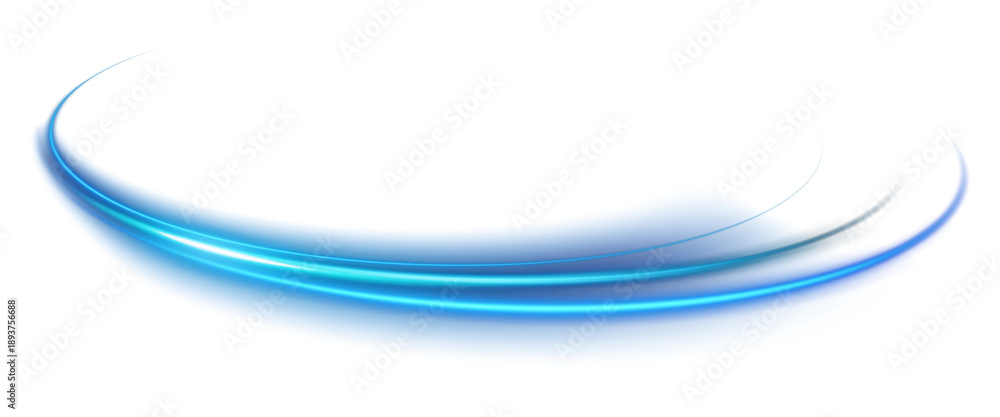 Obraz premium PNG. Wavy transparent curved lines in the form of the movement of sound waves in a set of different shapes of whirlpool, twist, spiral. Light arc in blue colors, in the form of a turn and a zigzag