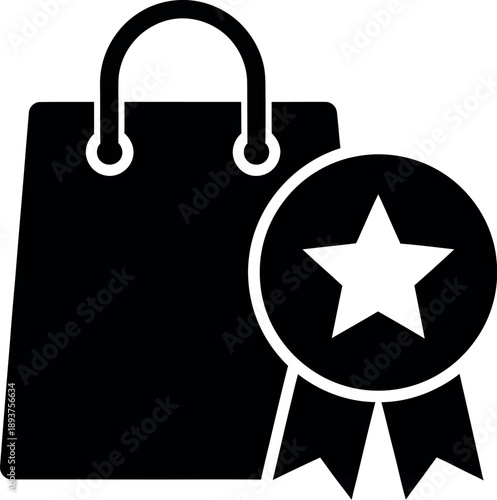 Shopping bag with star award