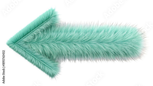 Soft mint green ostrich feather decoration