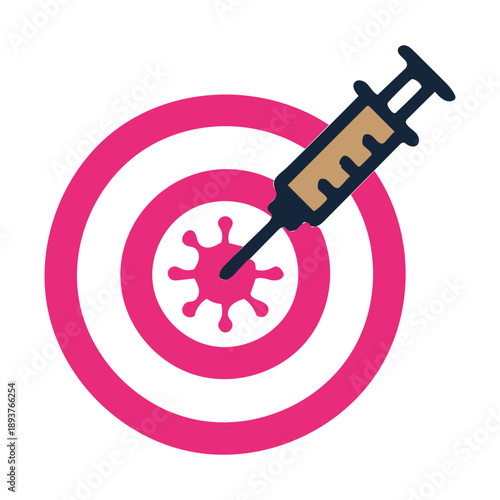 Bullseye Hitting Target with Arrow and Dart Symbol
