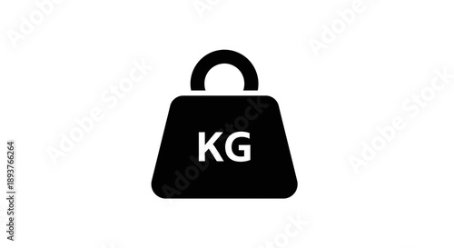 Kettlebell Weight KG Icon - Fitness and Strength Training Symbol