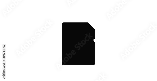 A black sd card a with memory card and storage and technology and digital on white background