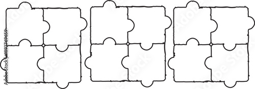Icon Baby Puzzel. related to Kindergarten symbol. hand drawn style. design editable
