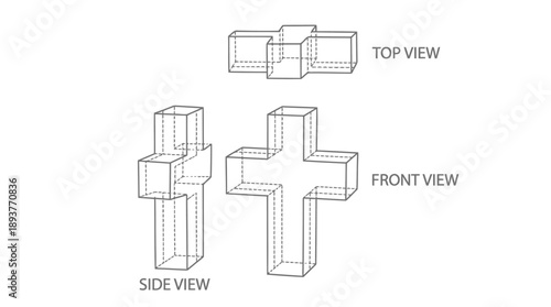 Front, Side, and Top Views in Architectural Design