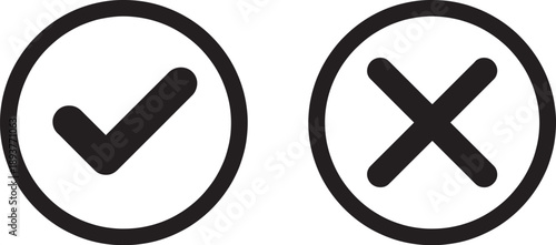 Tick and Cross Mark Icons