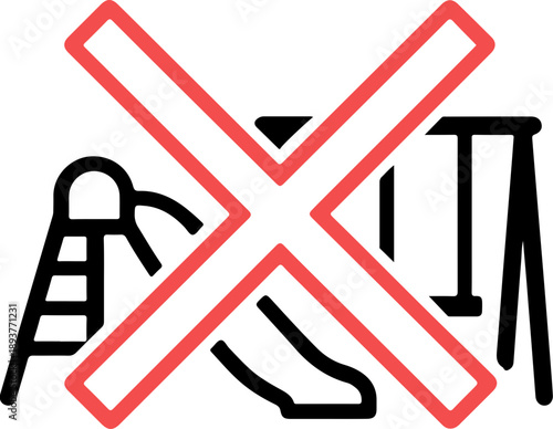 야외활동 금지 아이콘