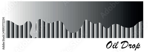 A black and white image of a dripping paint line. Concept of movement and fluidity, as the paint drips down the wall. The contrast between the black