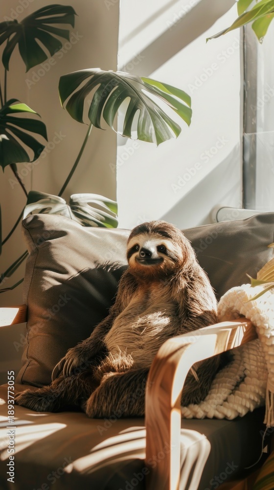 Obraz premium Animal sloth wildlife mammal.