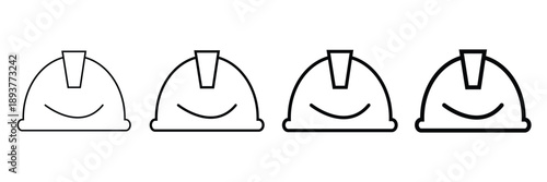 Helmet icons set. Helmet sign and symbol. Construction helmet icon. Safety helmet eps 10