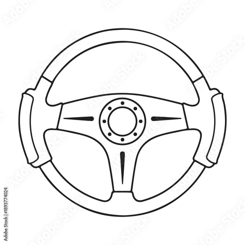 Classic car steering wheel Vector