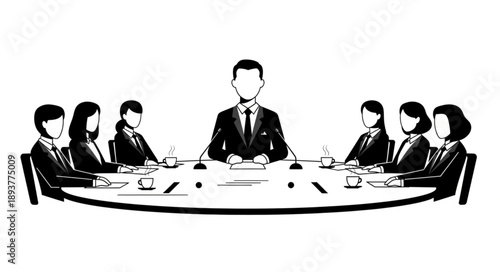 business team with leader