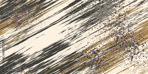 Grainy blue spiral brush stroke with spray texture. Hand drawn distress damaged edge modern simple