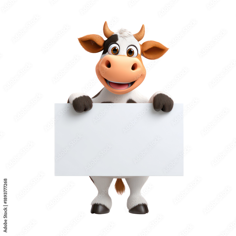 Fototapeta premium A sleepy sloth hanging and holding a blank sign on transparent background