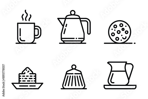 Cafe and Bakery Icons Set