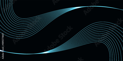 This illustration features flowing neon lines emitting a soft, captivating glow against a dark background. The abstract design creates a sense of movement and energy