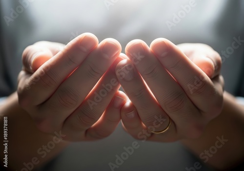 Wallpaper Mural Open hands offering support or help, concept of hope and care Torontodigital.ca