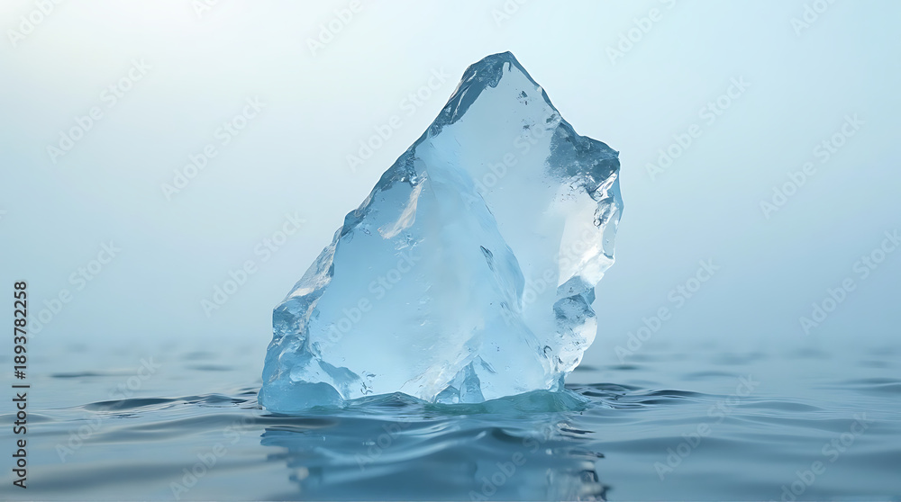 Obraz premium Iceberg Floating in Calm Waters