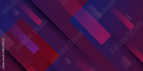 Abstract gradient red and blue overlap square theme background. Simple elegant and sporty background concept design. Trendy pattern concept banner.
