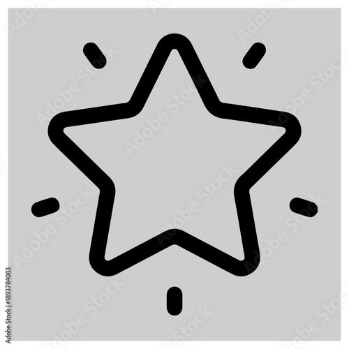 Shining star icon isolated on white background, Vector