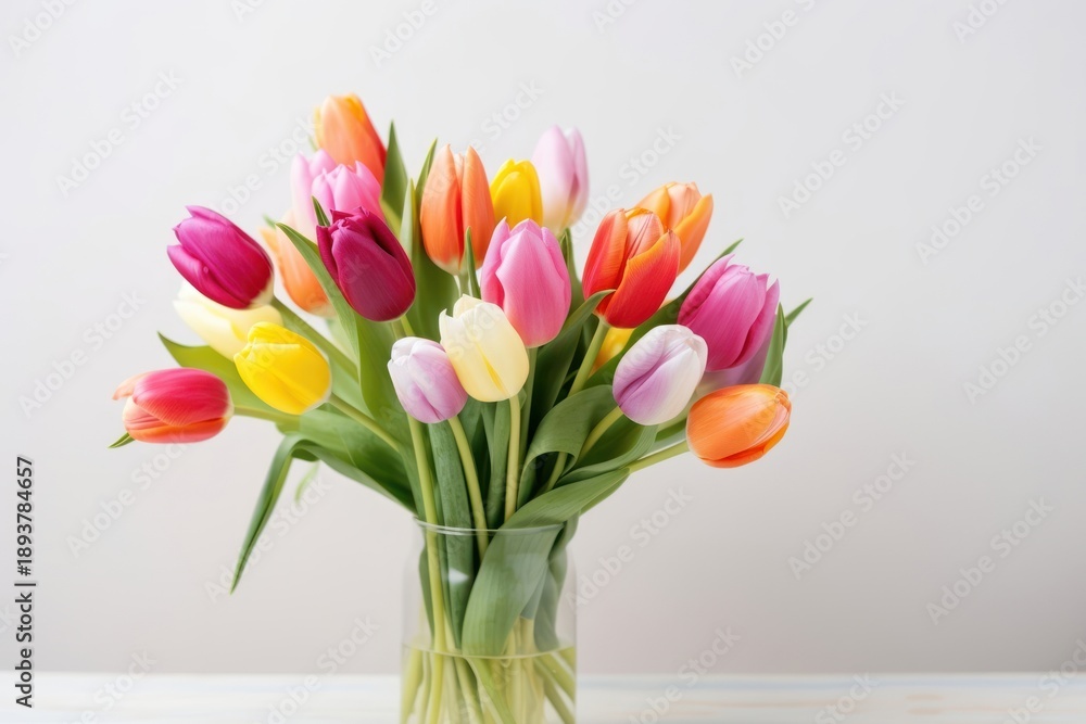 custom made wallpaper toronto digitalBeautiful bouquet of tulip flowers plant inflorescence arrangement.