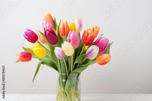 Wallpaper Mural Beautiful bouquet of tulip flowers plant inflorescence arrangement. Torontodigital.ca