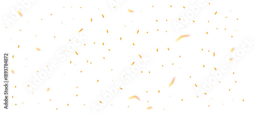 Confetti Dots and Strips Scattered on White Background, Festive Party Decoration Concept for Celebration.	