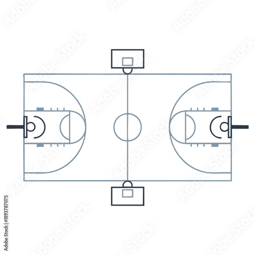 Basketball Court Diagram Top View