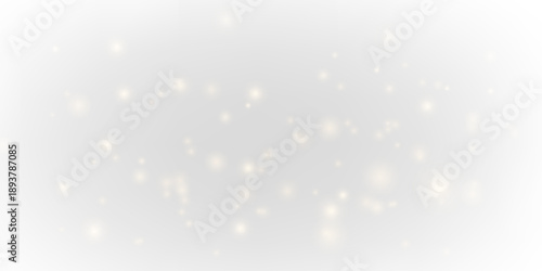 Soft golden dust particles float freely, filling the scene with warm light. Subtle sparkles enhance the magical mood. Perfect for luxury and holiday designs. PNG