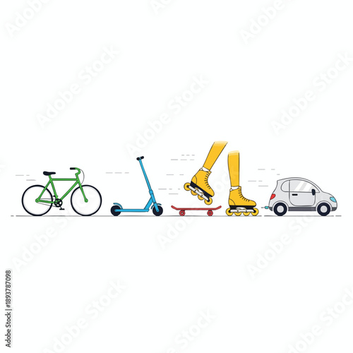 Various Transportation Modes for Daily Commute