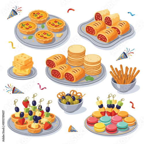 Assorted Party Food and Finger Snacks.