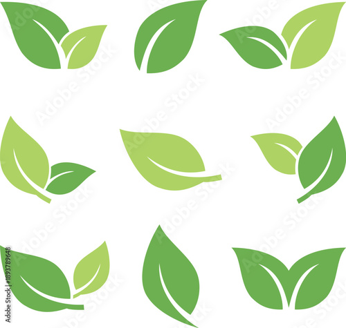 green leaves icon sheet