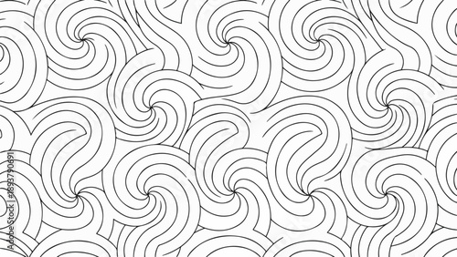 Black and White Swirling Pattern Design.