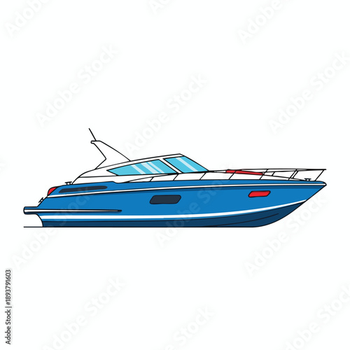 Luxury Motorboat on Calm Waters