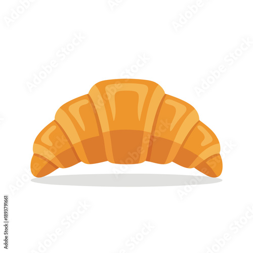 Golden Croissant Illustration